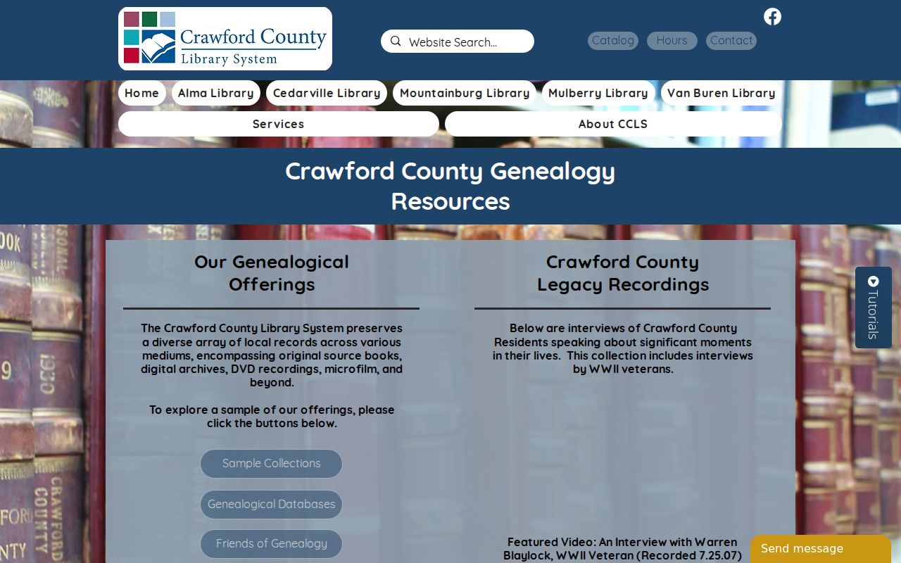 Van Buren residents directory library genealogy room resources