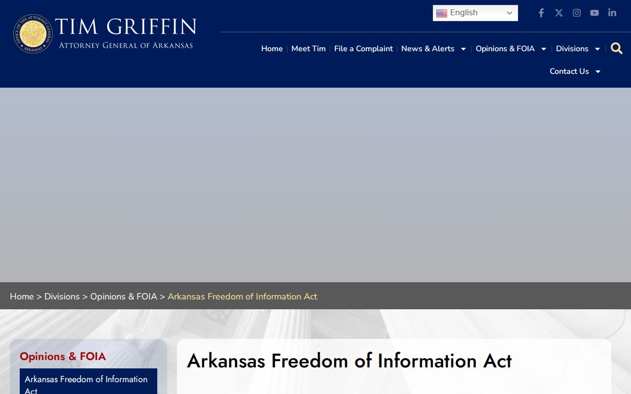 Van Buren residents directory Arkansas FOIA records guidance