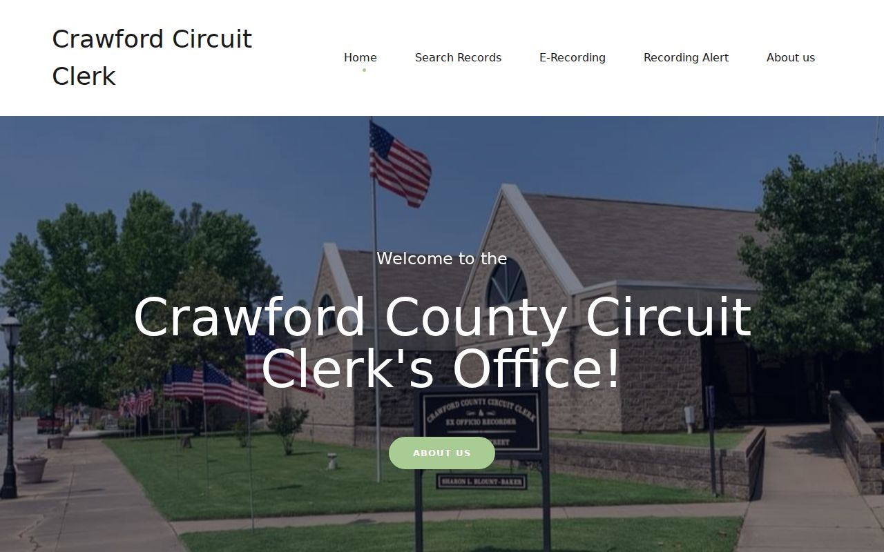 Crawford Circuit Clerk and Recorder access page for Van Buren house history