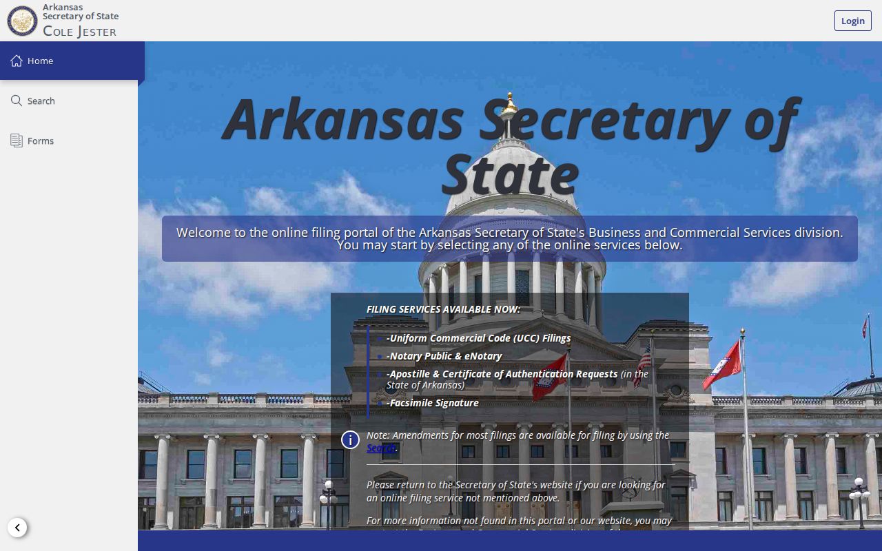 Van Buren resident lookup using the Arkansas business search portal