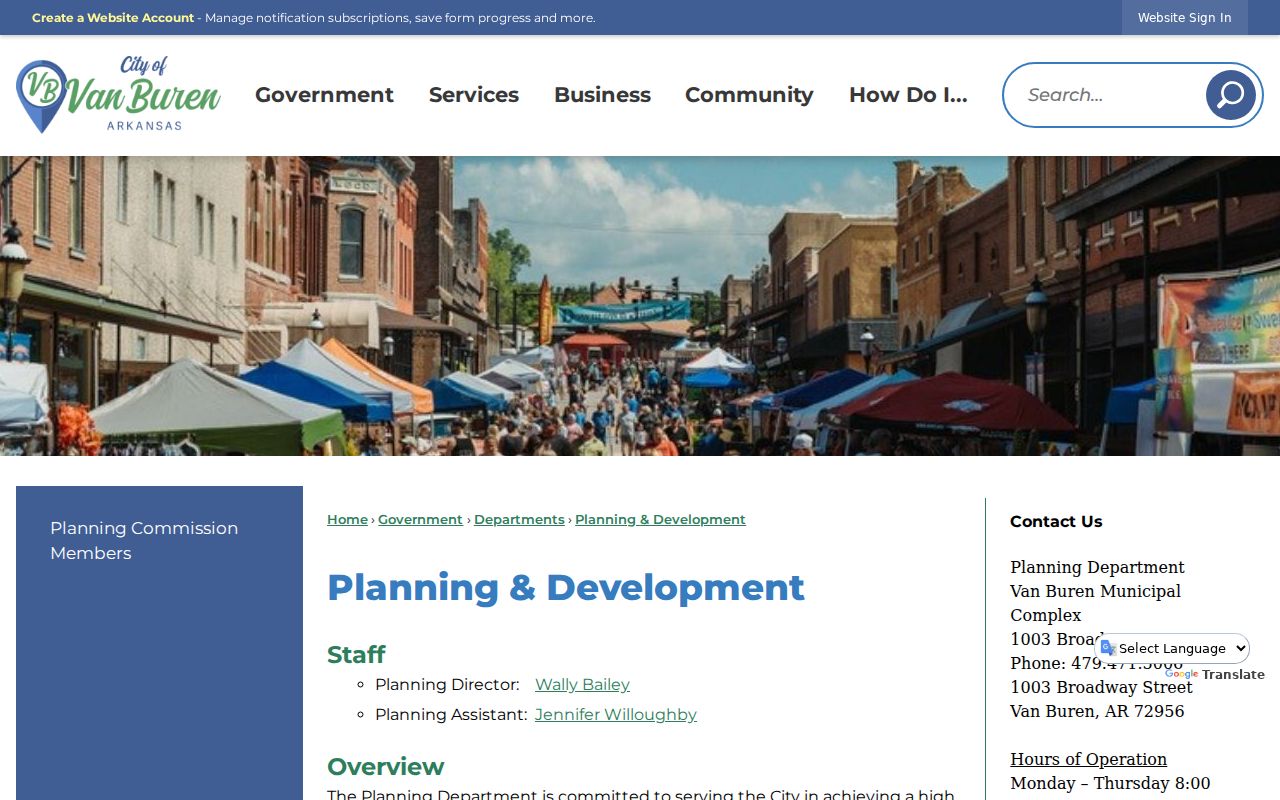 Van Buren ZIP code directory planning and jurisdiction maps